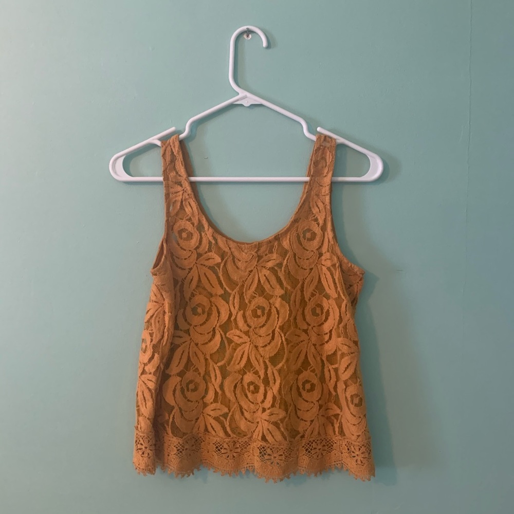Thick lace tank